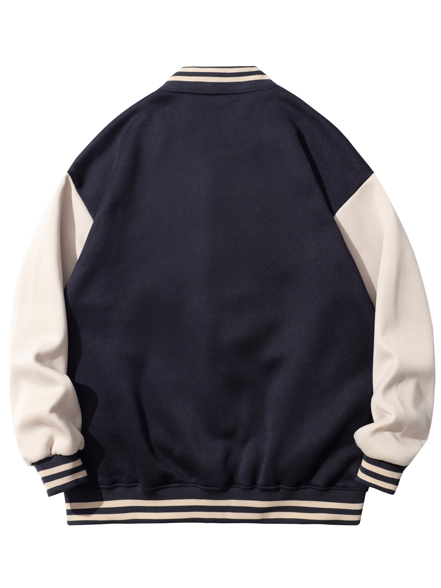 Chainaxe Rose Design Unisex Baseball Jacket with Fleece Lining